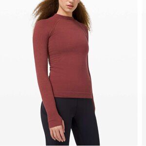 Lululemon Keep The Heat Thermal Long Sleeve Savannah Red Size Medium